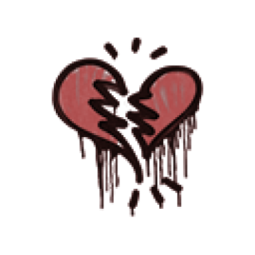 Запечатанный граффити | Разбитое сердце (Кровавый красный)
