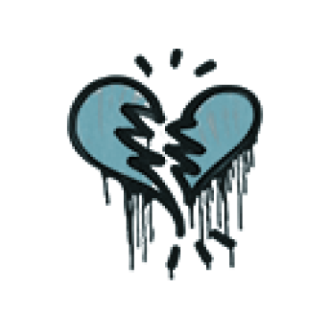 Запечатанный граффити | Разбитое сердце (Пластиковый синий)